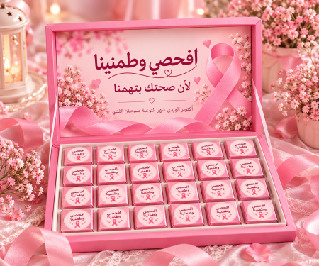 صندوق اكتوبر الوردي الفاخر معبا او فارغ