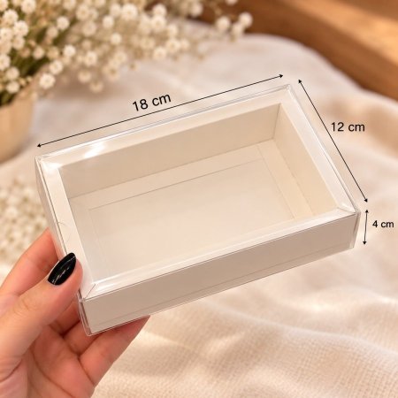 صندوق جرار شفاف كامل حجم 18*12*4