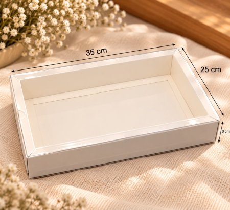 صندوق جرار شفاف كامل حجم 25*35*6