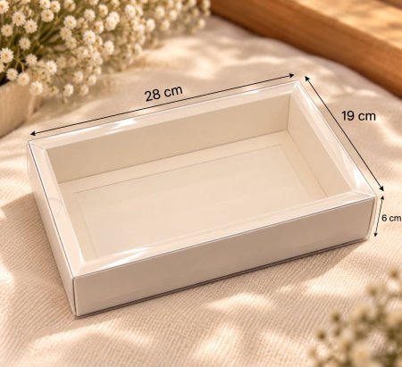 صندوق جرار شفاف كامل حجم 19*28*6
