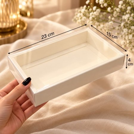 صندوق جرار شفاف كامل حجم 15*23*4