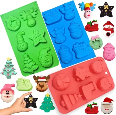قالب سيليكون للكريسماس شكلين متوفر
